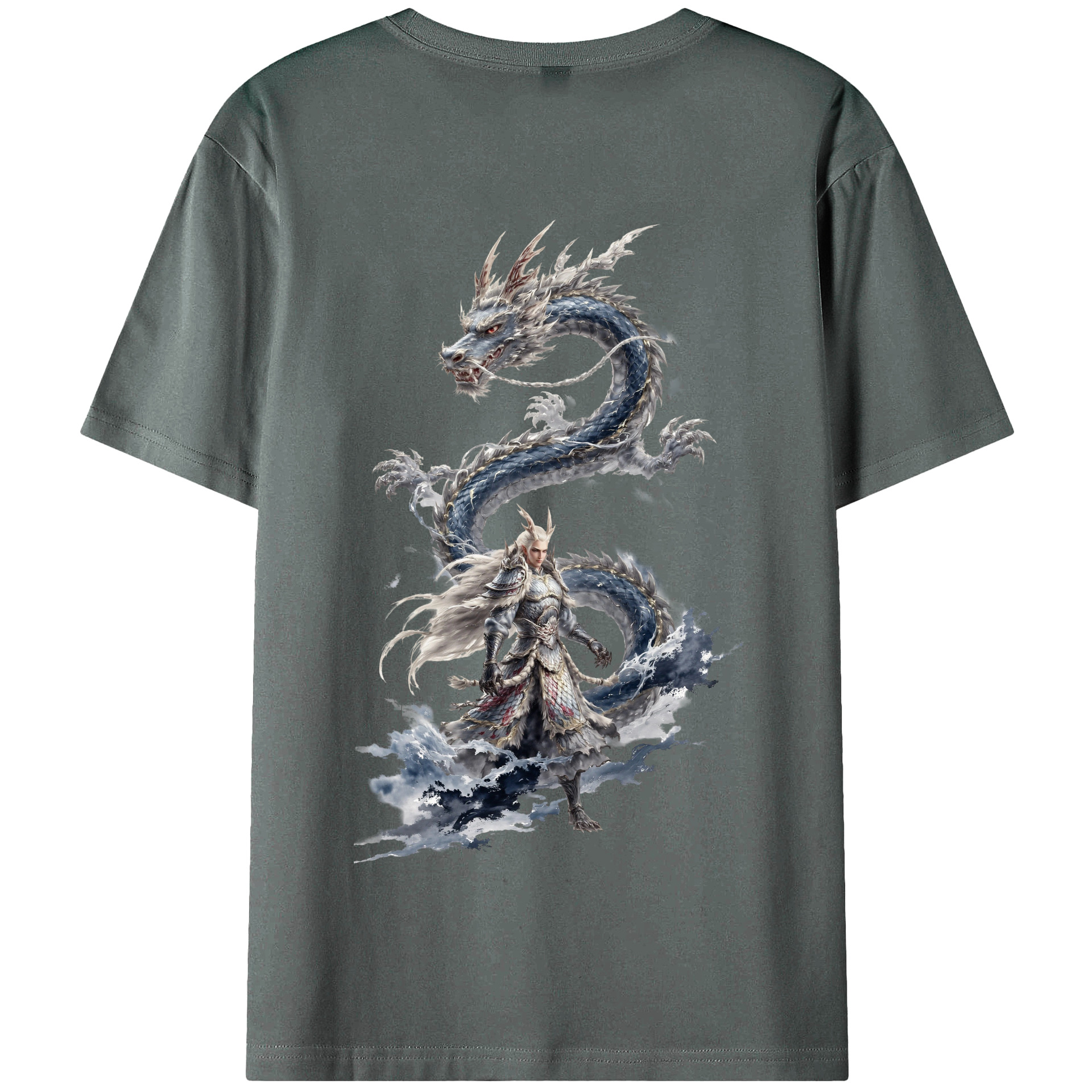 （画像用） Ne Zha 2 ナタ 魔童の大暴れ 綿100％半袖Tシャツ（背面プリント）
